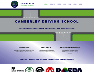 camberleydrivingschool.co.uk screenshot