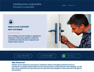 cambournelocksmiths.co.uk screenshot