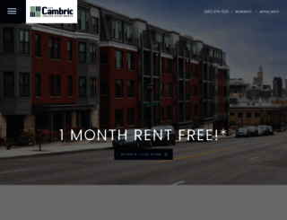 cambricapartments.com screenshot