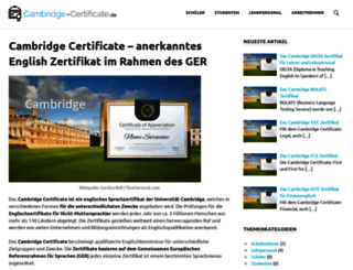 cambridge-certificate.de screenshot