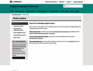 cambridgeesol-centres.org screenshot