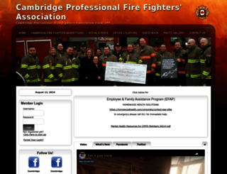 cambridgefirefighters.com screenshot