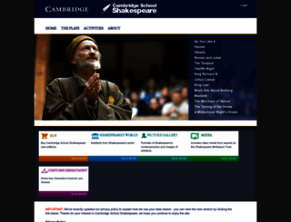 cambridgeschoolshakespeare.com screenshot