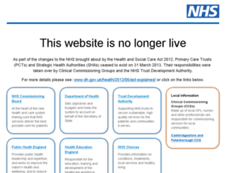 cambridgeshire.nhs.uk screenshot