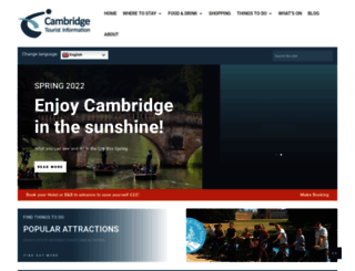 cambridgetouristinformation.co.uk screenshot