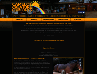 camelotcreaturecomforts.com screenshot