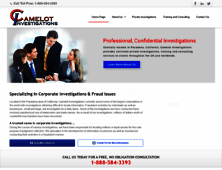 camelotinvestigations.com screenshot