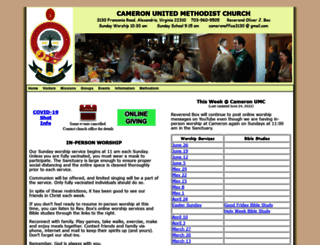 cameron-umc.org screenshot