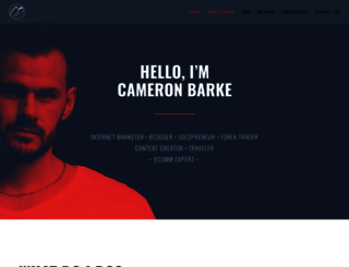 cameronbarke.com screenshot
