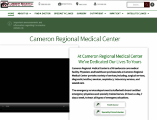 cameronregional.org screenshot