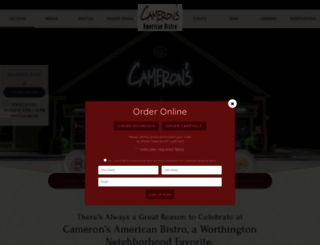 cameronsamericanbistro.com screenshot