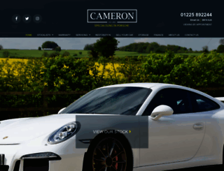cameronsportscars.com screenshot