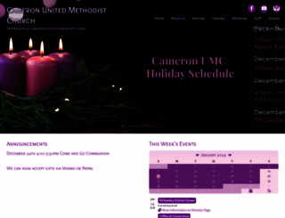 cameronumc.org screenshot