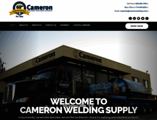 cameronwelding.com screenshot
