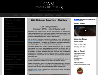 camfamilybutchers.co.uk screenshot