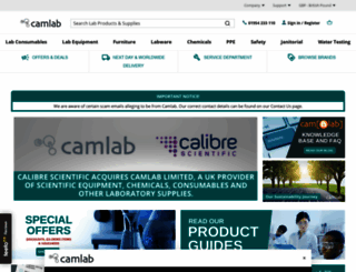 camlab.co.uk screenshot