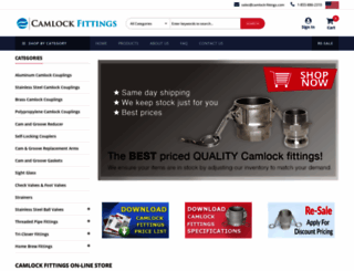 camlock-fittings.com screenshot