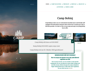 camp-bohinj.si screenshot