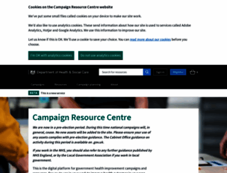 campaignresources.phe.gov.uk screenshot