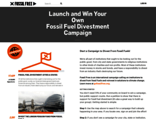 campaigns.gofossilfree.org screenshot