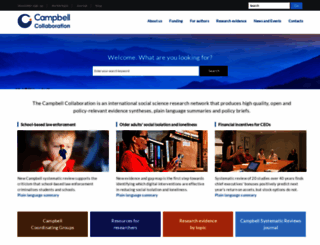campbellcollaboration.org screenshot