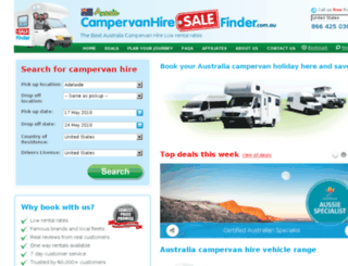campervanhiresalefinder.com.au screenshot