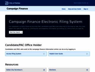 campfin.dallascityhall.com screenshot