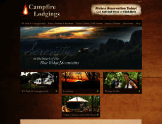 campfirelodgings.com screenshot