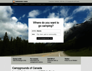 campgroundsofcanada.com screenshot