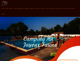 camping-joyeuxfaune.com screenshot