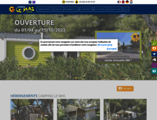 camping-le-mas.com screenshot