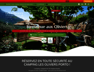 camping-oliviers-porto.com screenshot