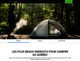 camping.sepaq.com screenshot