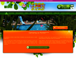 campinglepontet.com screenshot
