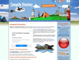 campsitedirectory.co.uk screenshot