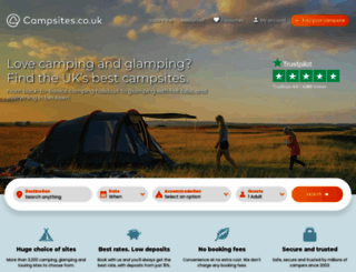 campsites.co.uk screenshot