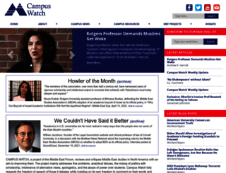 campus-watch.org screenshot