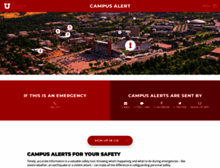 campusalert.utah.edu screenshot