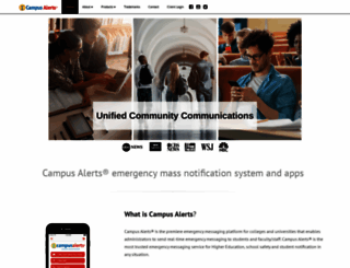 campusalerts.com screenshot