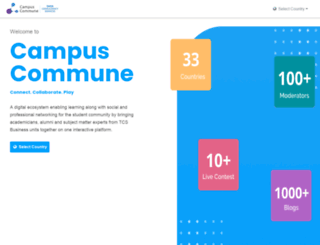 campuscommune.tcs.com screenshot