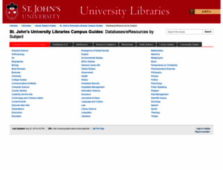campusguides.stjohns.edu screenshot
