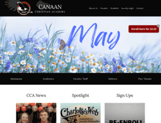 canaanchristianacademy.org screenshot