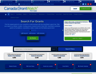 canada.grantwatch.com screenshot