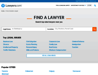 canada.lawyers.com screenshot