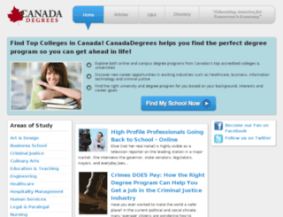canadadegrees.ca screenshot