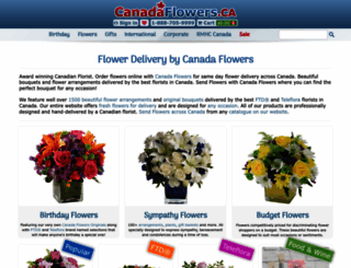 canadaflowers.ca screenshot