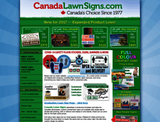 canadalawnsigns.com screenshot