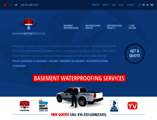 canadawaterproofers.com screenshot