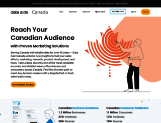 canadiandata.data-axle.com screenshot