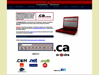 canadiandomain.ca screenshot
